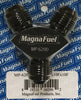 MagnaFuel MP-6200-BLK Black Y Fitting, -10 AN Male to -10 AN Male to -10 AN Male, flare to flare, aluminum, Black anodized, sold individually