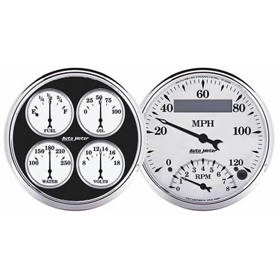 White 7 Color Water Temperature Gauge