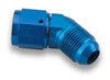 Earl’s 924106ERL AN Union Coupler, -6 AN Female to -6 AN Female, 45 Degree, swivel, aluminum, blue anodized, sold individually