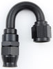 Fragola 681808-BL Black Real Street Hose End, for PTFE hose, -8 AN Hose to Female -8 AN, 180-degree, aluminum, reusable, black anodized, sold individually