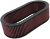 K&N E-3514 Air Filter Element, Oval, 7.75” outside width, 14.625" outside length, 4” tall, universal application, washable and reusable, sold individually