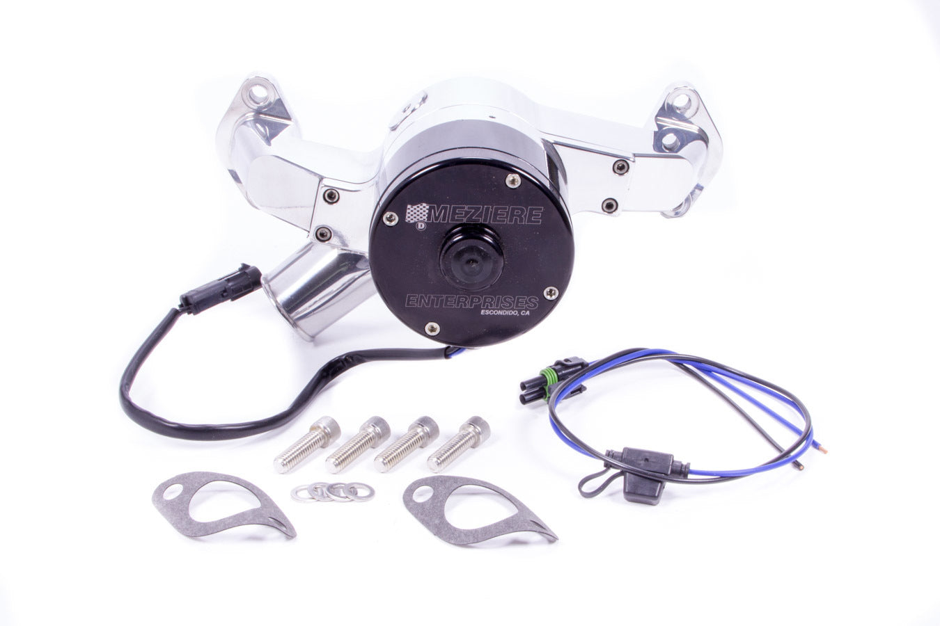 Meziere WP300UP 300 Series Polished Ported Electric Water Pump BB Chev ...